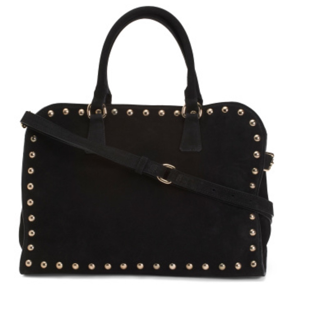 🖤CLAUDIA Made In Italy Suede Studded Annalou Satchel🖤NWT